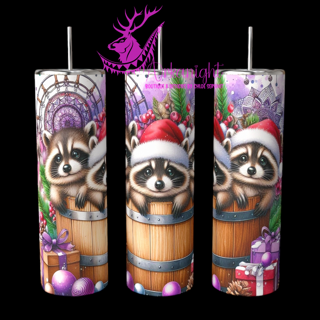 Numérique - Collection Hiver 2024 - Animals into the barrel -      Racoon