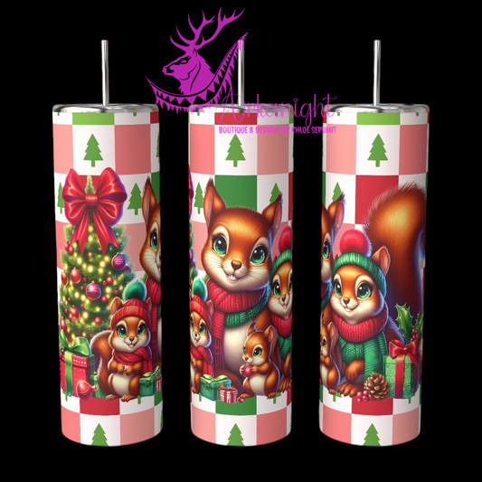 Gourde sur commande - Collection Hiver 2024 - Christmas Family - Squirrel