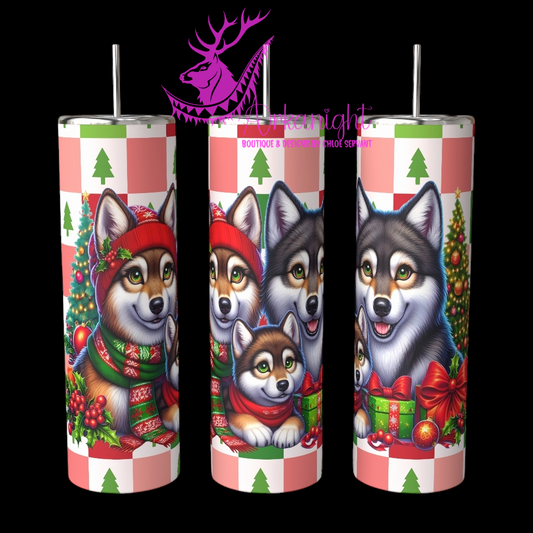 Gourde sur commande - Collection Hiver 2024 - Christmas Family - Wolf