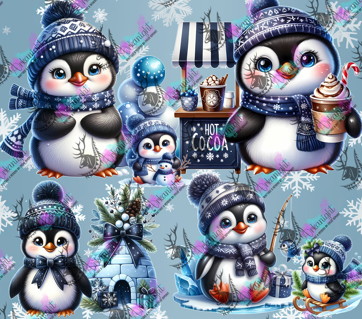 Numérique - Collection Hiver 2024 - Cute Christmas Pinguin