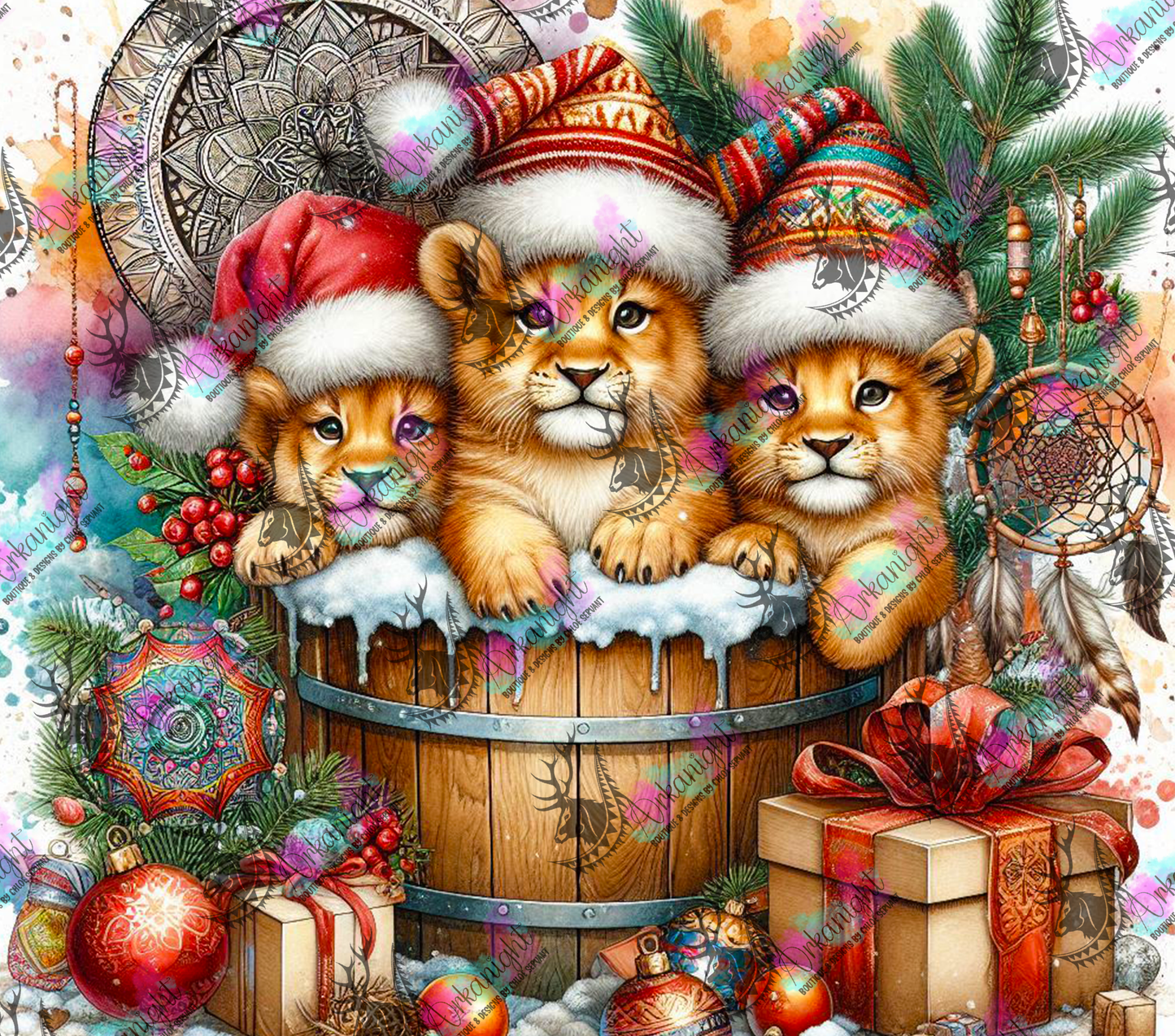 Impression - Collection Hiver 2024 - Christmas Barrel - Lion