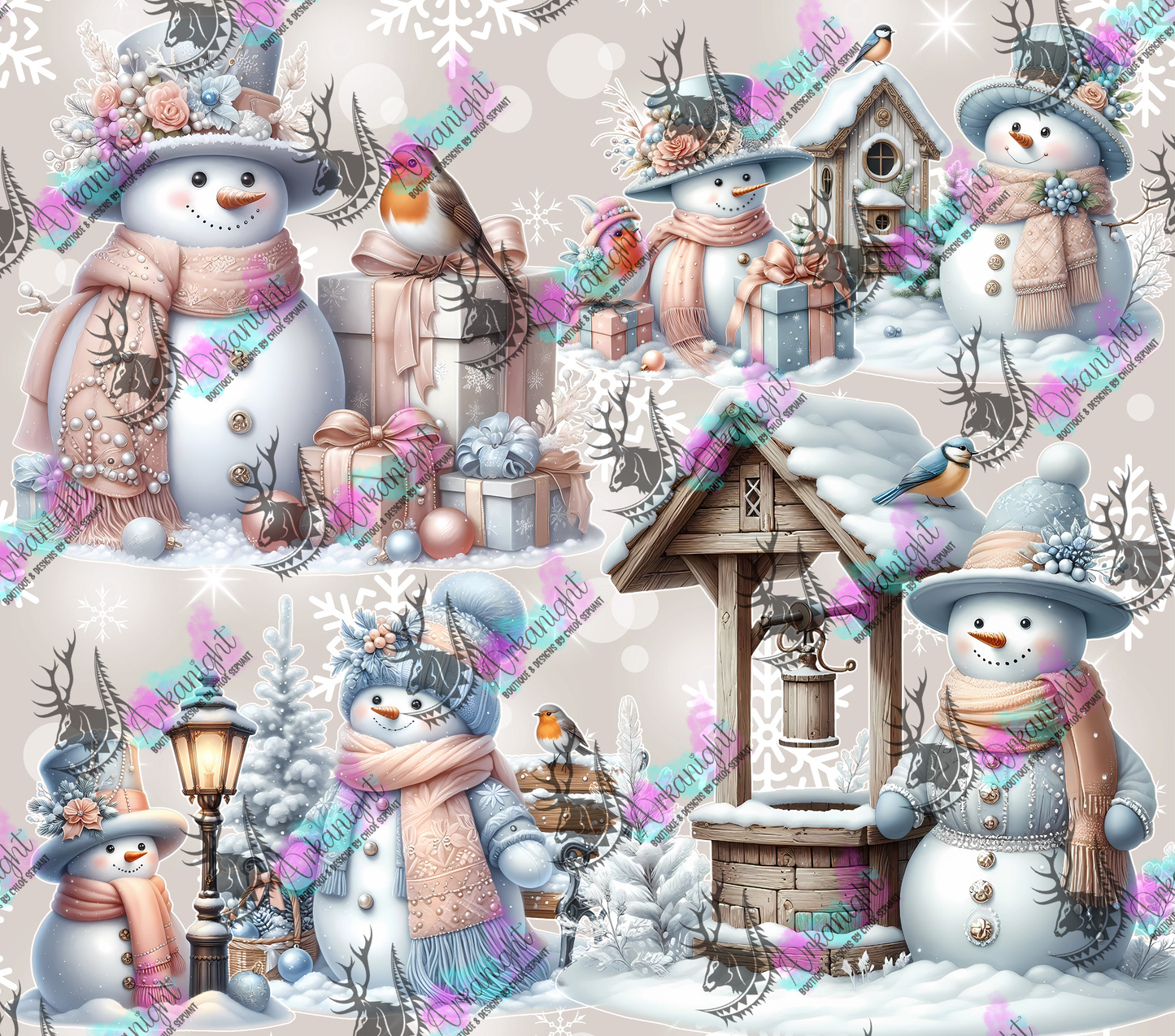 Numérique - Collection Hiver 2024 - Vintage Christmas Snowman