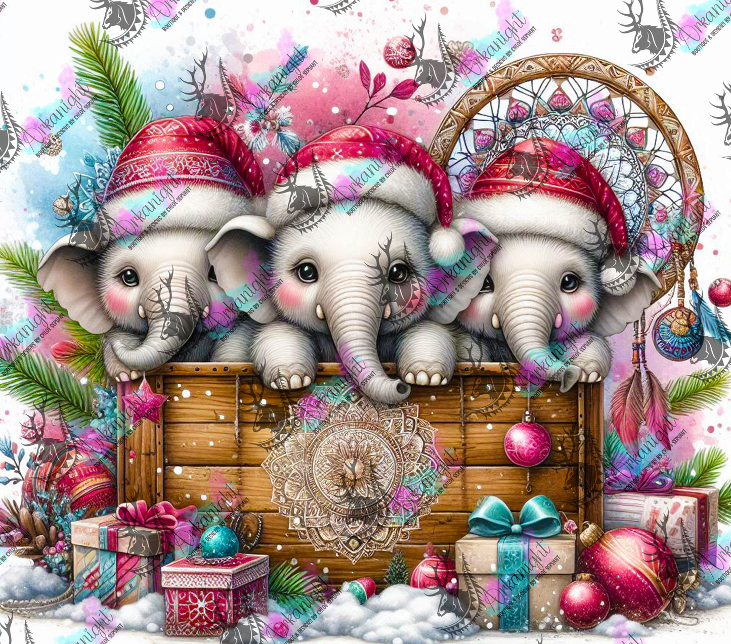 Impression - Collection Hiver 2024 - Christmas Barrel - Elephant