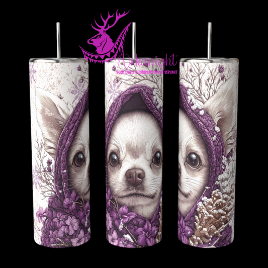 Gourde sur commande - Collection Hiver 2024 - Artic White Chihuahua