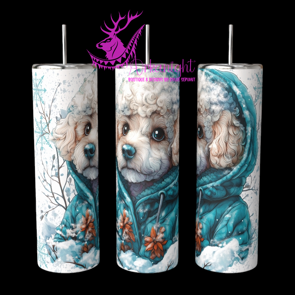 Gourde sur commande - Collection Hiver 2024 - Artic White Poodle