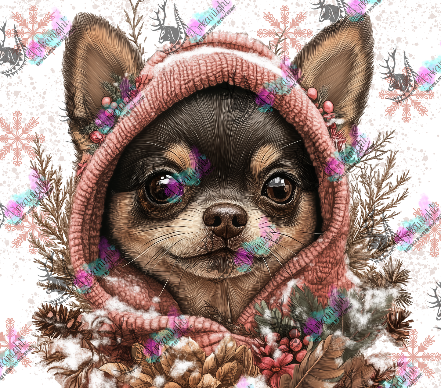 Impression - Collection Hiver 2024 - Artic Brown & Tan Chihuahua