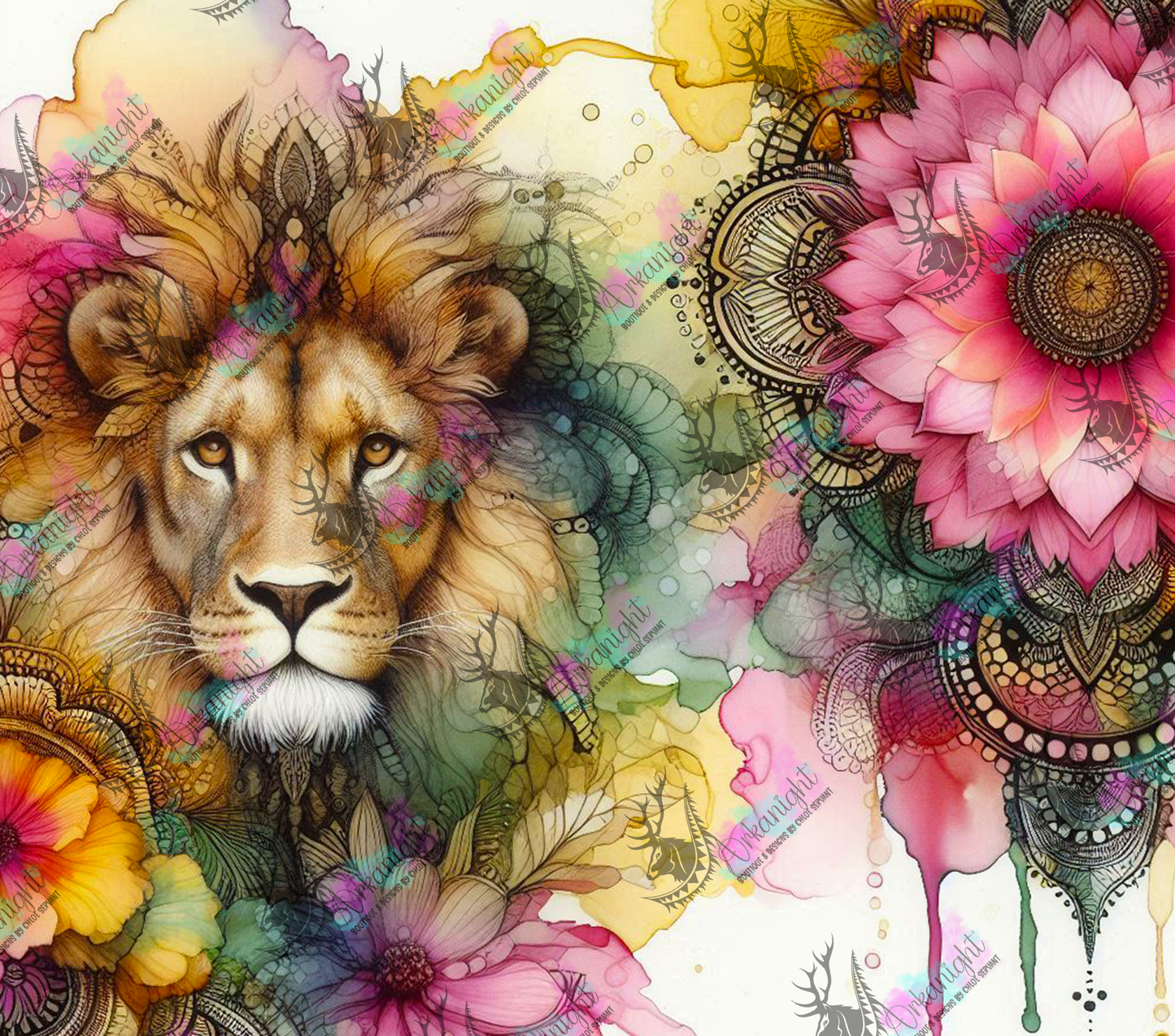 Numérique - Collection Safari Mandalas - Lion - 03