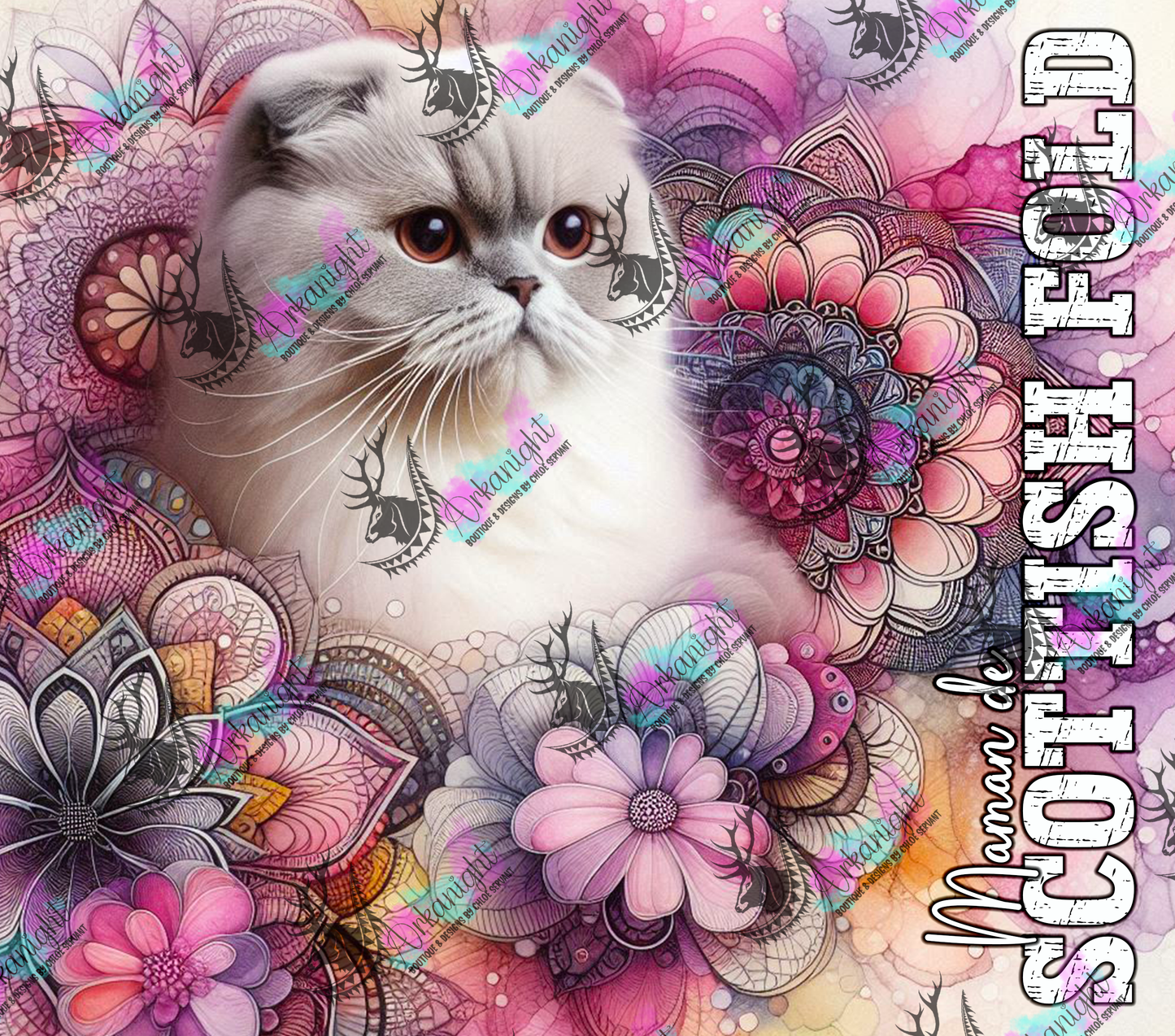 Numérique - Maman de Scottish Fold - Mandalas - 04