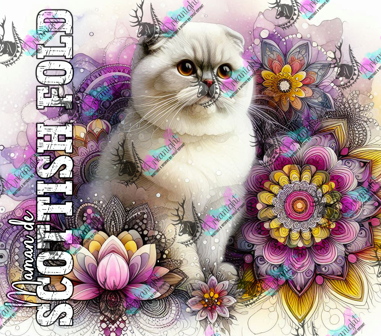 Numérique - Maman de Scottish Fold - Mandalas - 03
