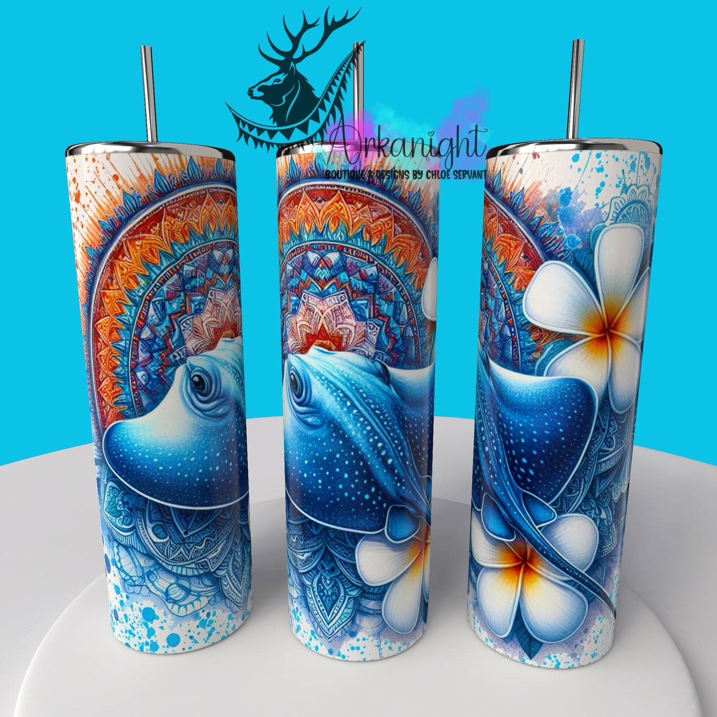 Gourde sur commande - Collection de la mer - Raie Manta - 03