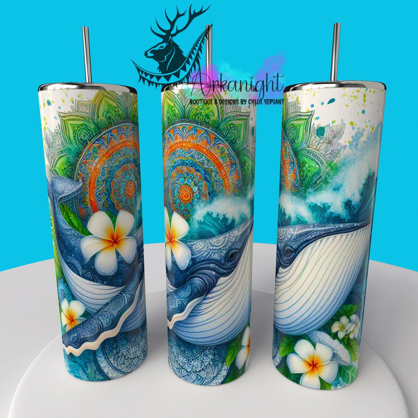 Gourde sur commande - Collection de la mer - Whale - 02