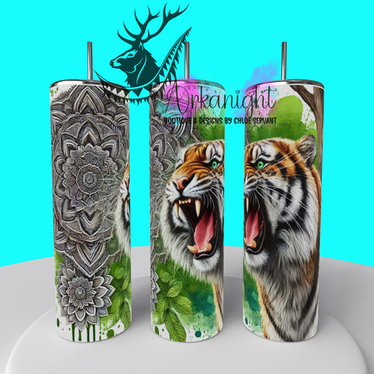 Gourde sur commande - Mandalas Tiger - 02