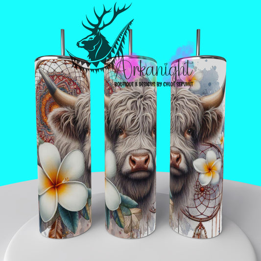 Numérique - Mandalas Grey Highland Cow 2025