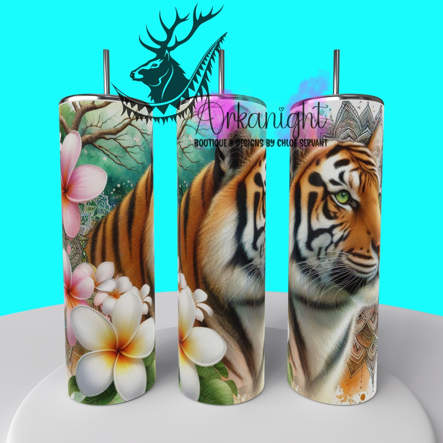 Gourde sur commande - Mandalas Tiger - 01