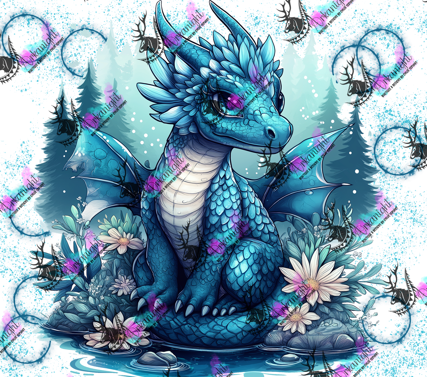 Numérique - Turquoise Dragon