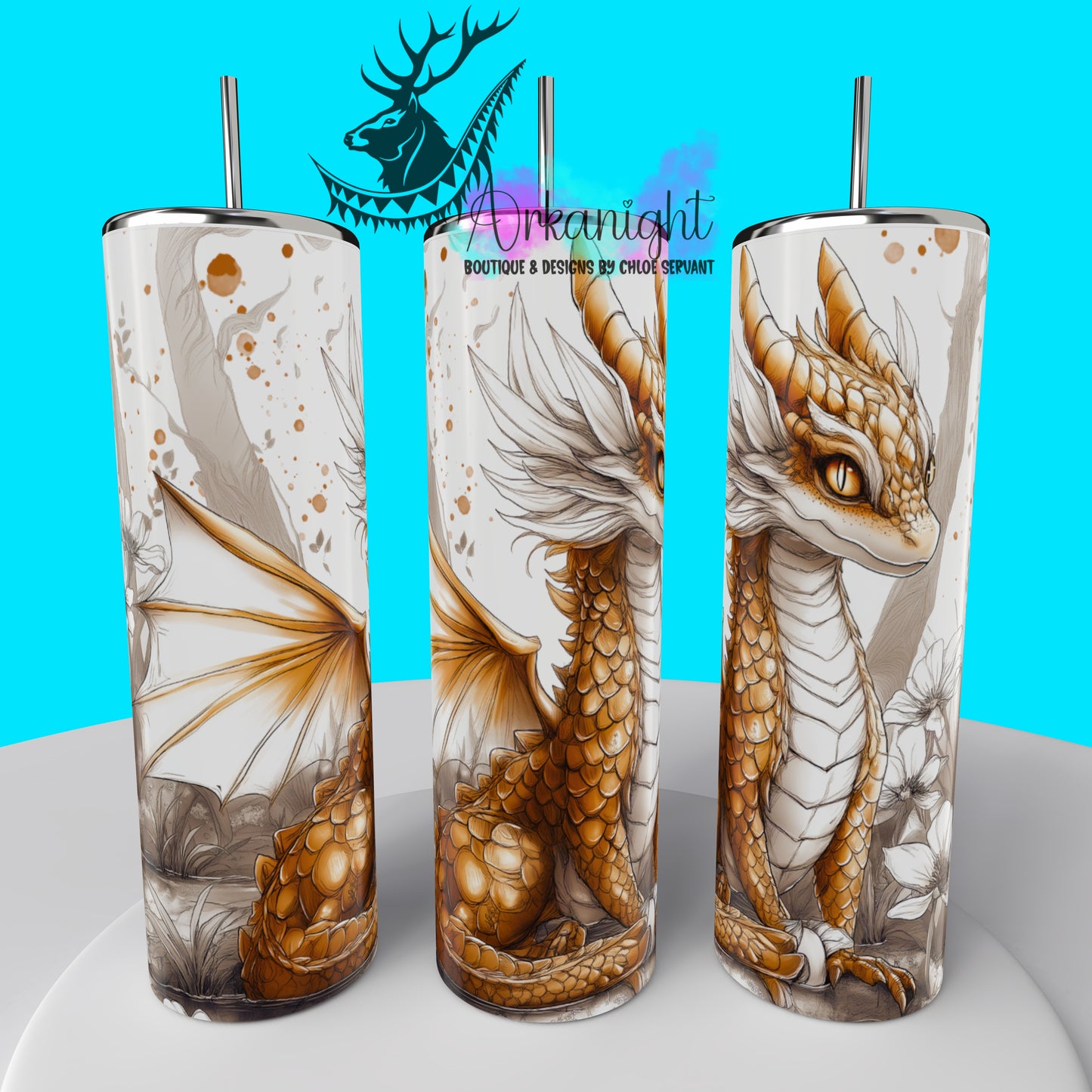 Gourde sur commande - Collection Dragon - Gold