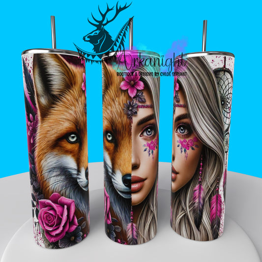 Gourde sur commande - Collection Animal Totem - Fox & Blond Hair