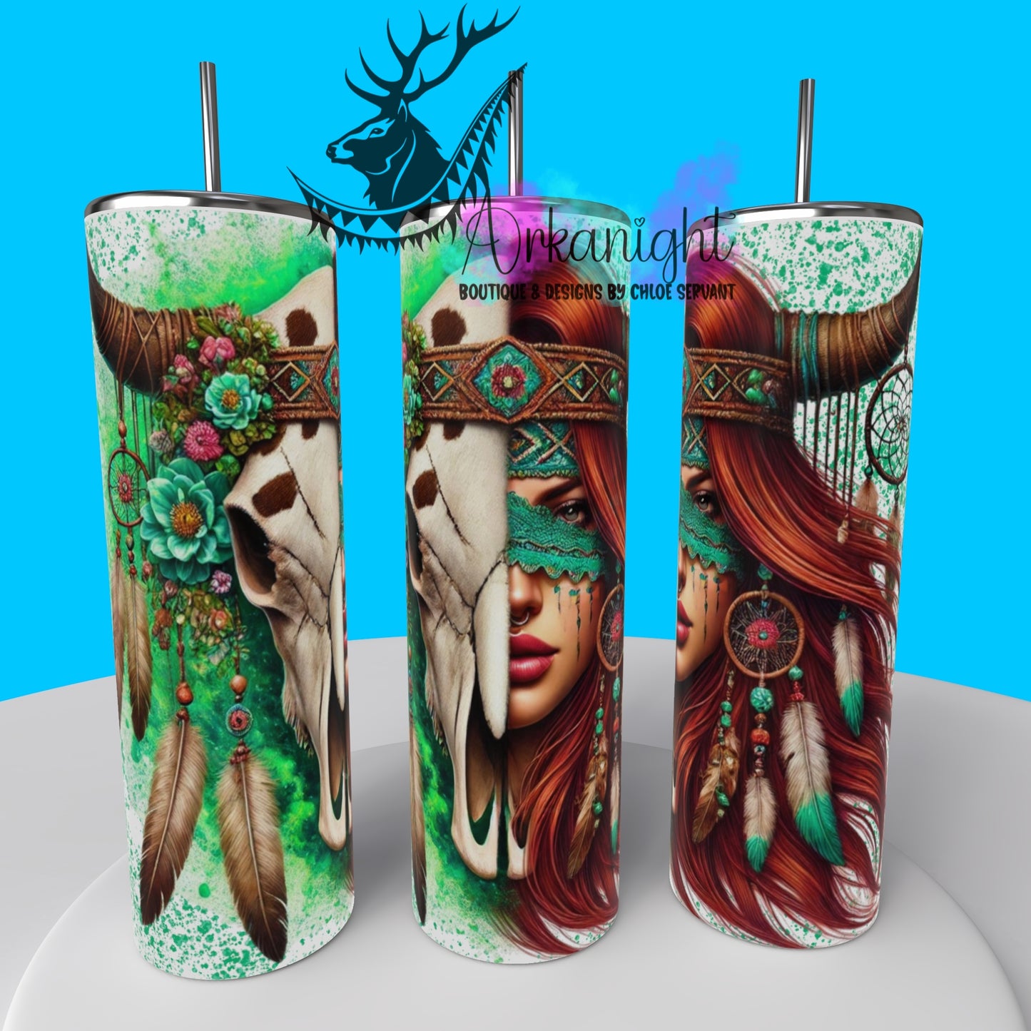 Gourde sur commande - Collection Animal Totem - Bramabull & Red Hair