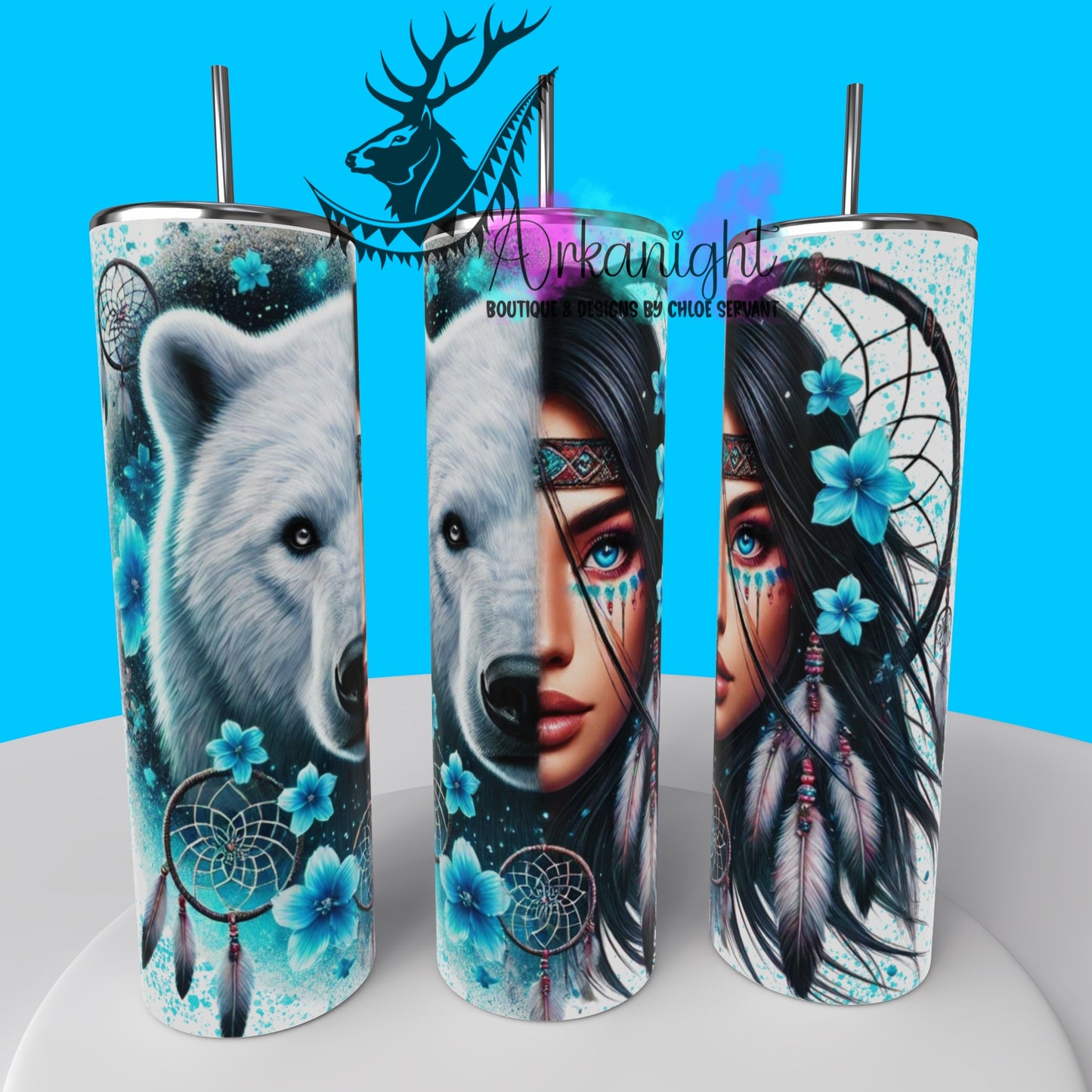 Numérique - Collection Animal Totem - Polar Bear & Black Hair