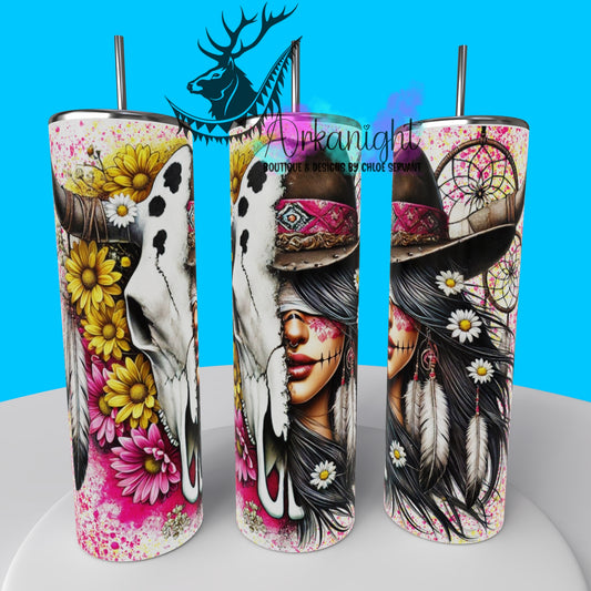 Gourde sur commande - Collection Animal Totem - Bramabull & Black Hair