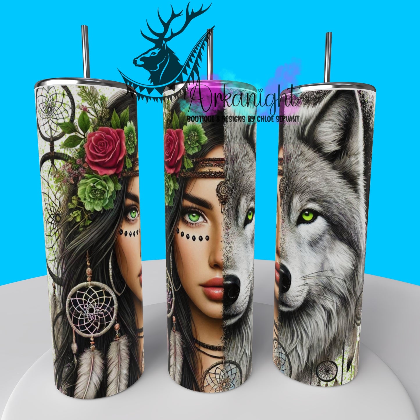 Numérique - Collection Animal Totem - Wolf & Black hair