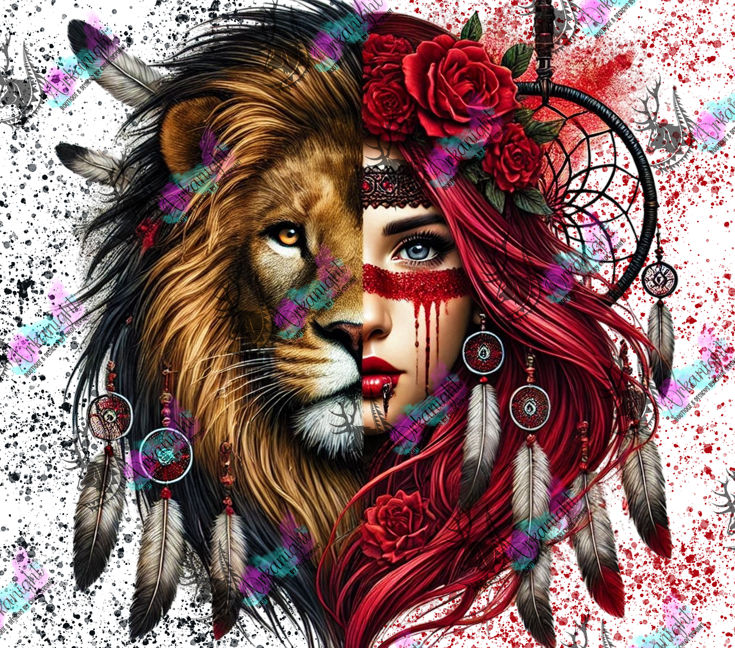 Numérique - Collection Animal Totem - Lion & Red Hair