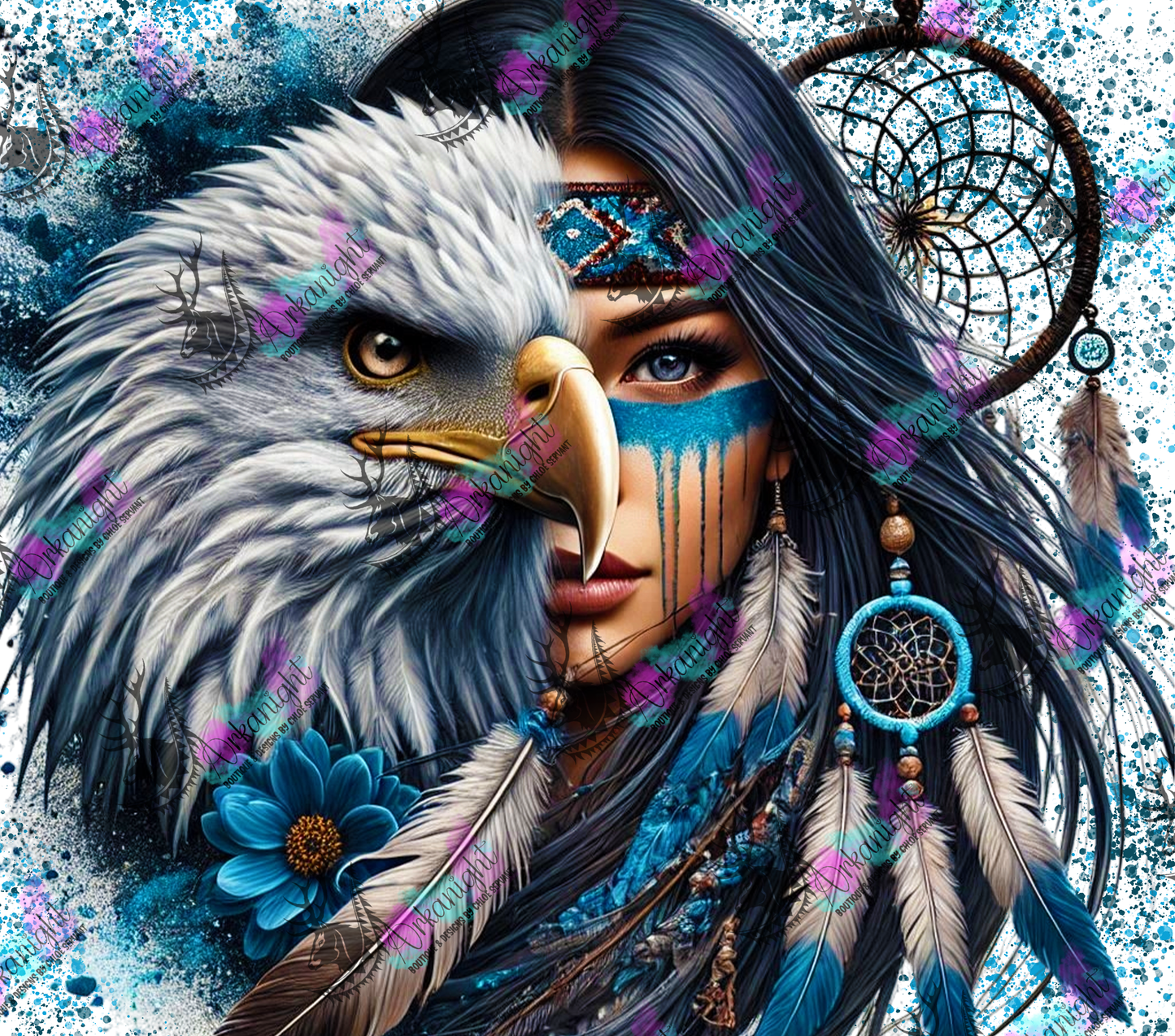 Numérique - Collection Animal Totem - Eagle & Black Hair