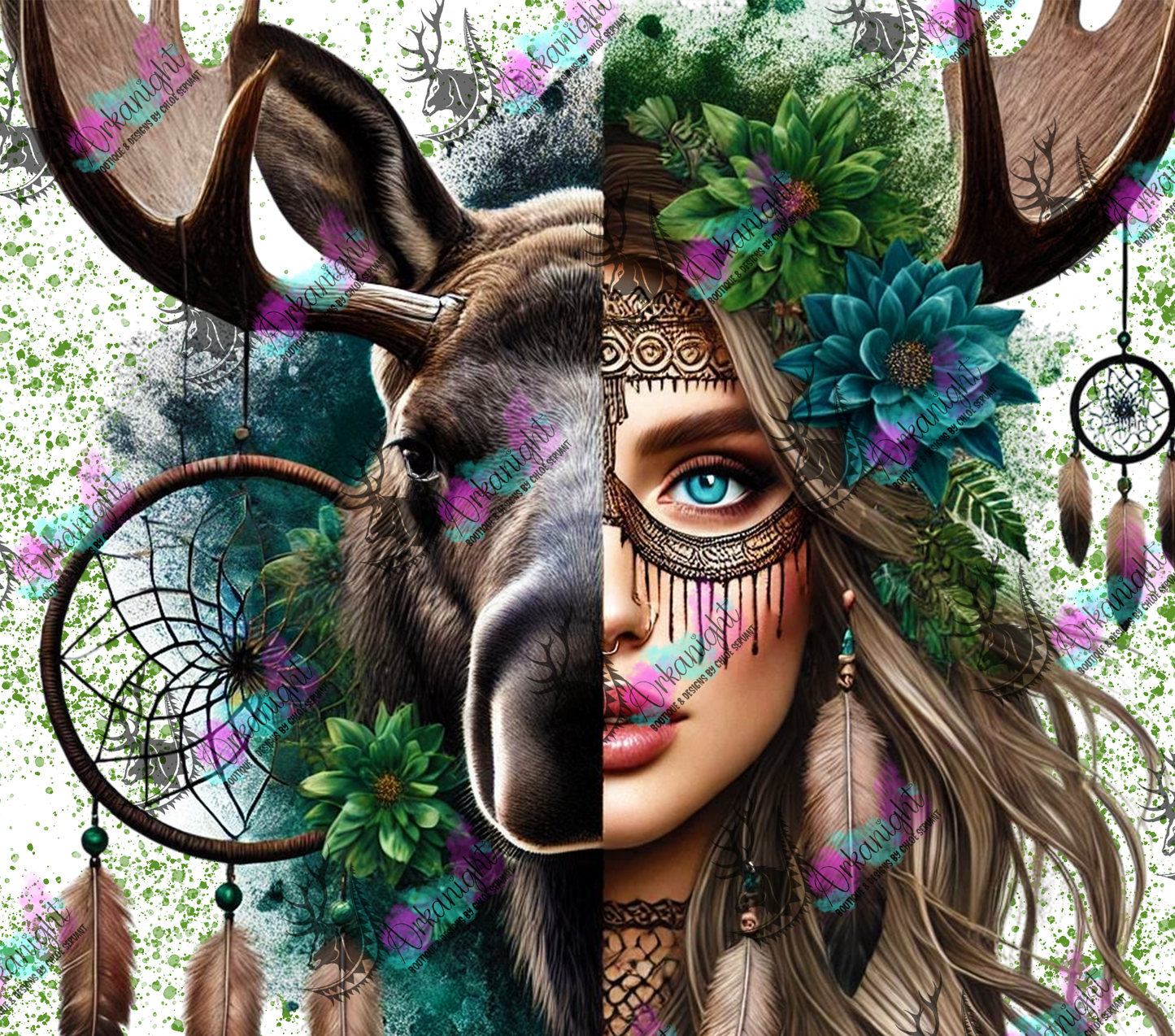 Numérique - Collection Animal Totem - Moose & Blond Hair