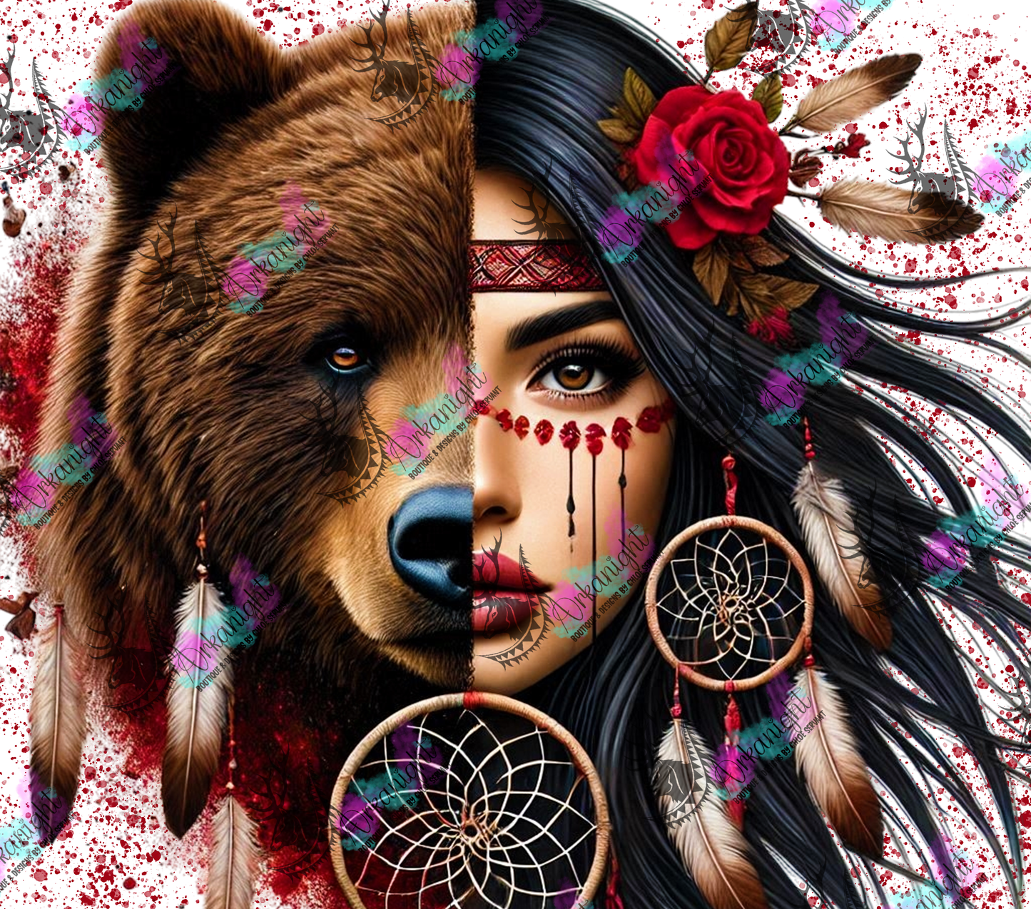 Numérique - Collection Animal Totem - Bear & Black Hair