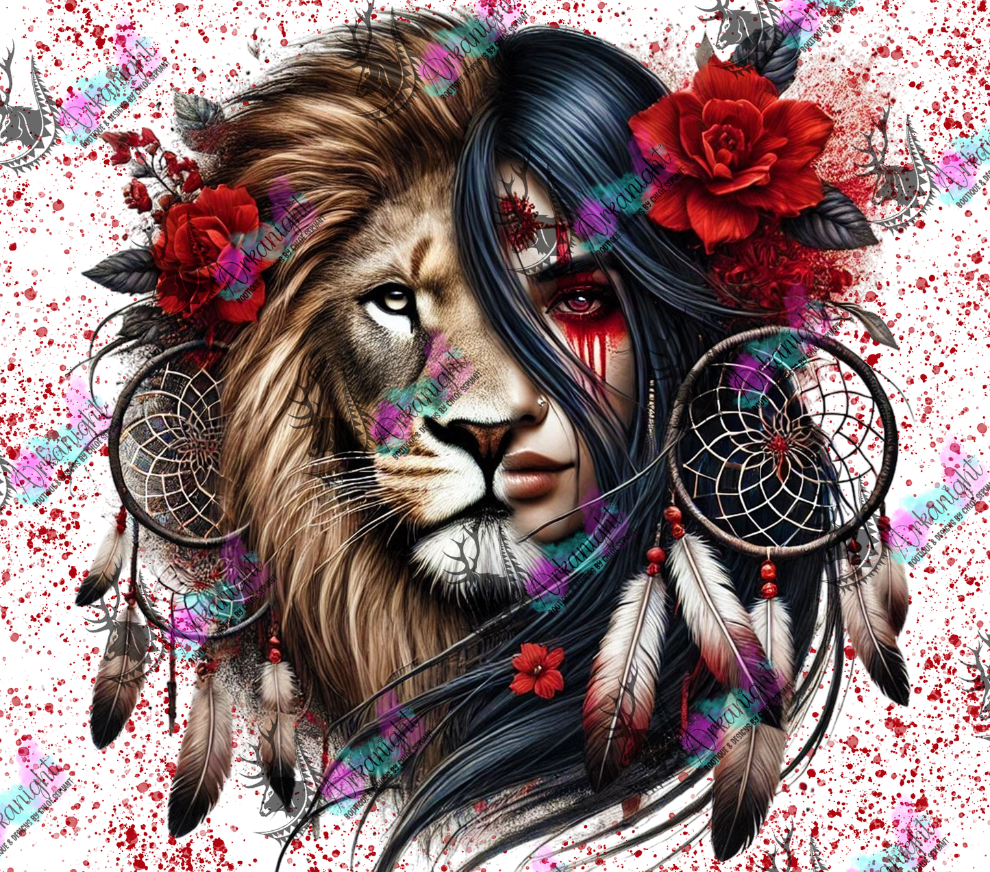 Numérique - Collection Animal Totem - Lion & Black Hair