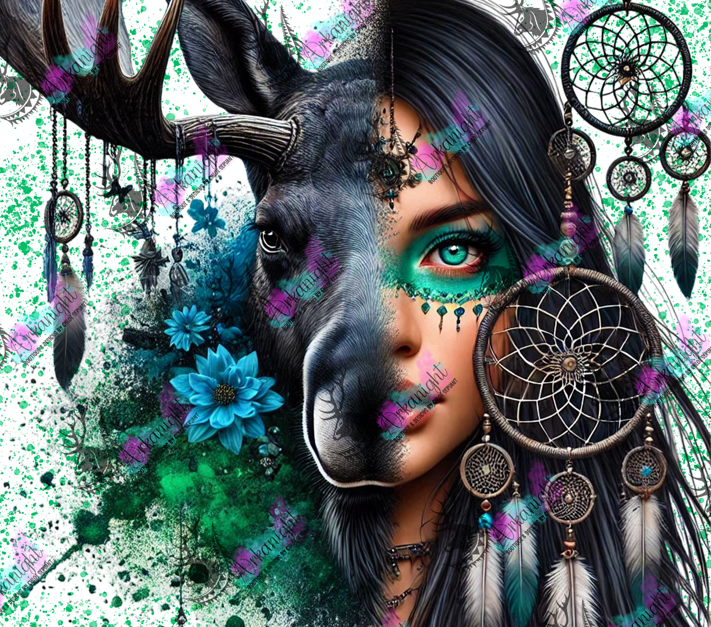 Numérique - Collection Animal Totem - Moose & Black Hair