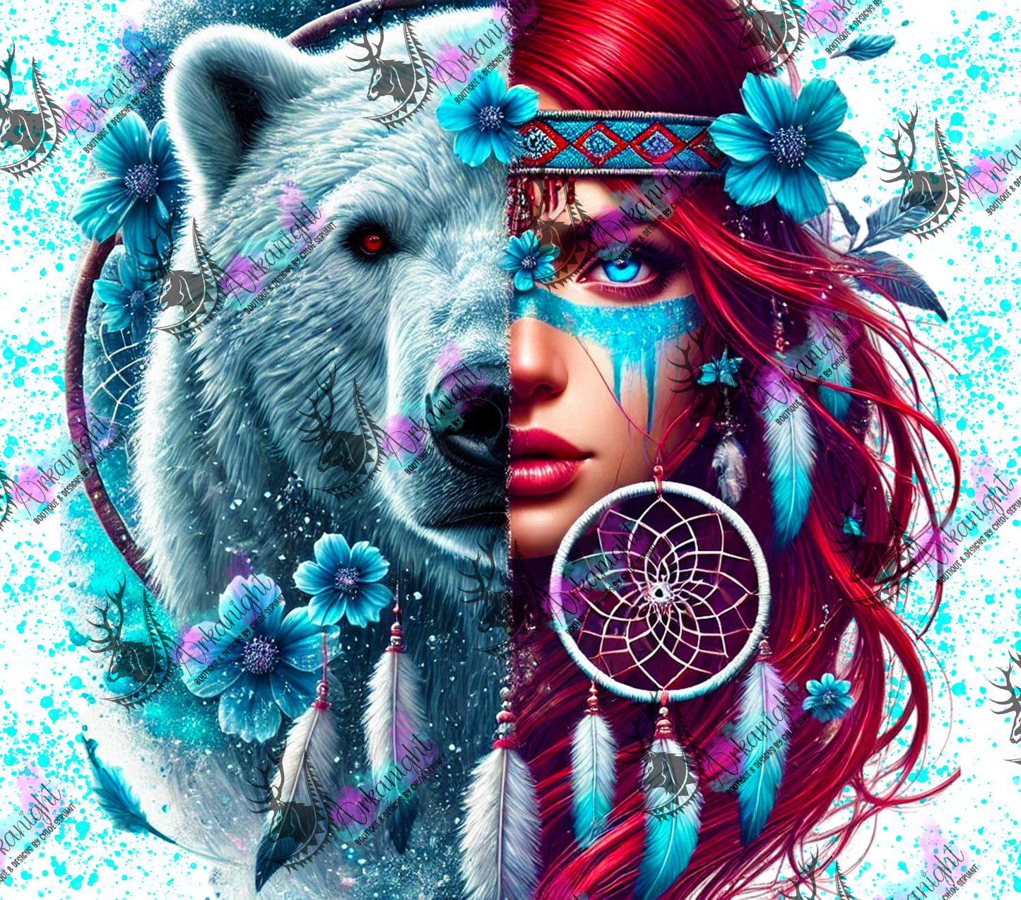 Numérique - Collection Animal Totem - Polar Bear & Red Hair