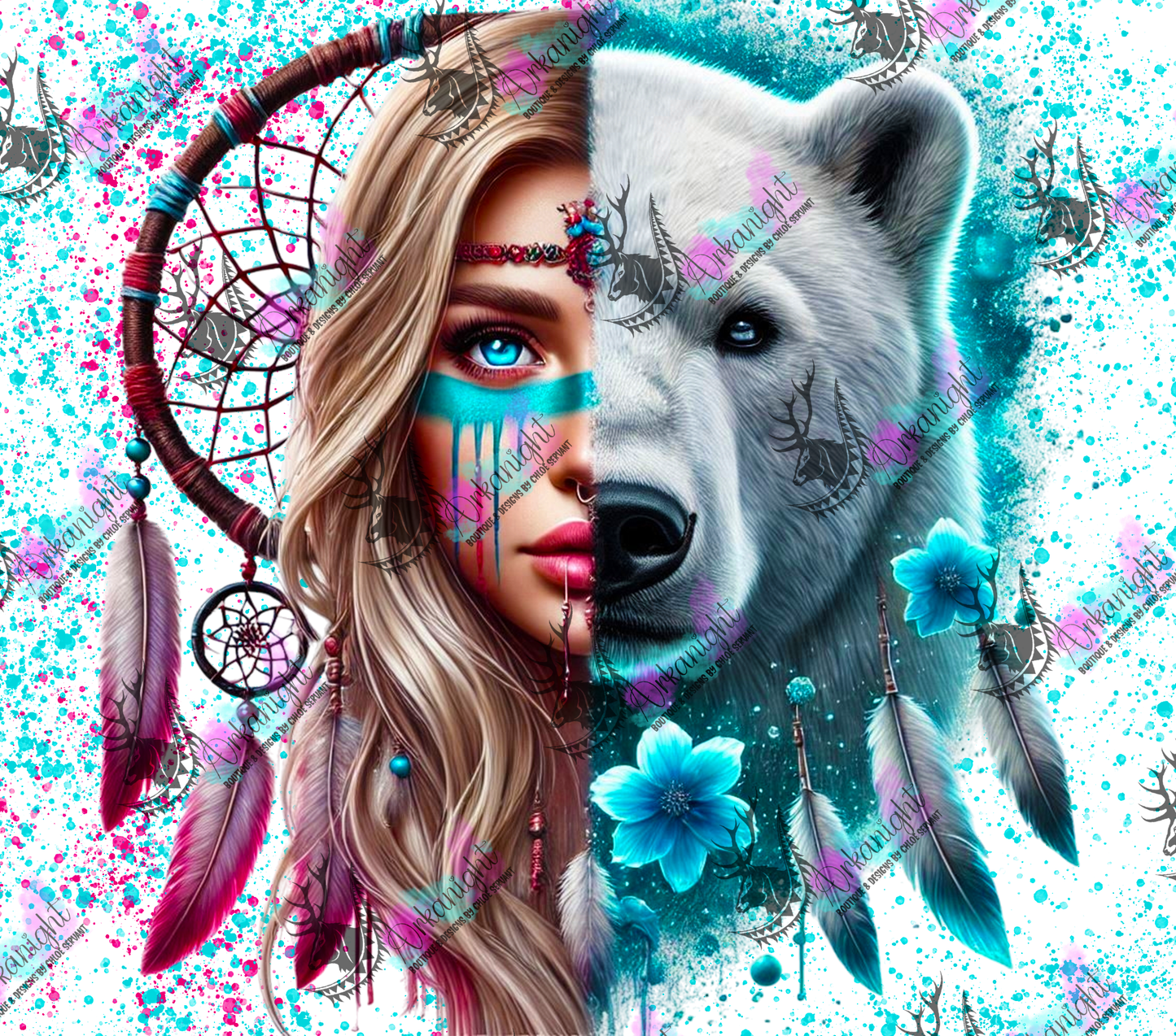 Numérique - Collection Animal Totem - Polar Bear & Blond hair