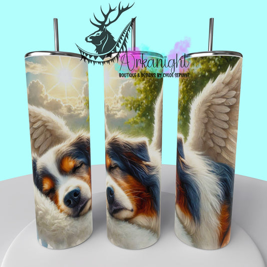 Gourde sur commande - Collection Mémoire Chien - Australian Shepherd Tricolor