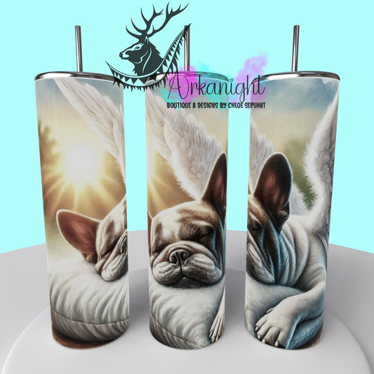 Gourde sur commande - Collection Mémoire Chien - White & Black French Bulldog