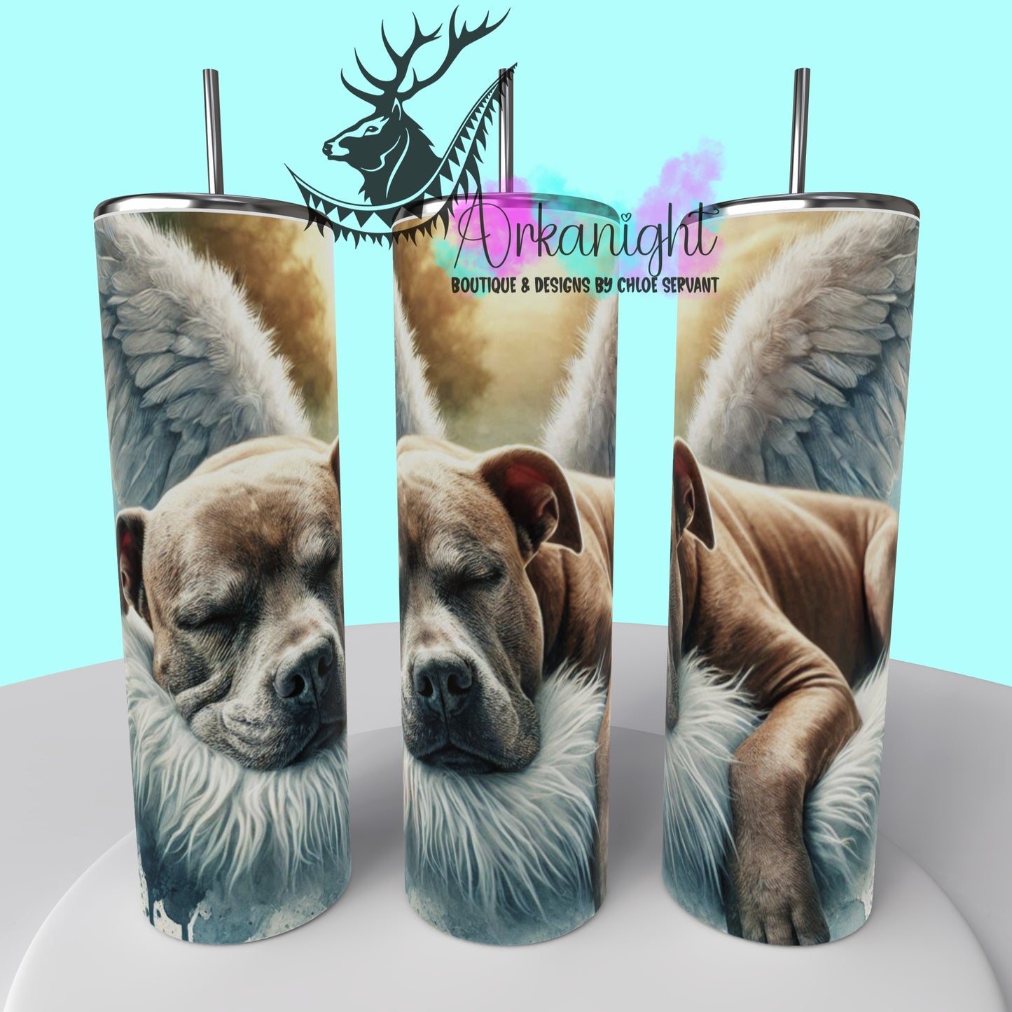 Gourde sur commande - Collection Mémoire Chien - Pittbull