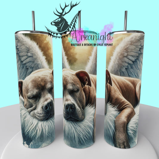 Gourde sur commande - Collection Mémoire Chien - Pittbull