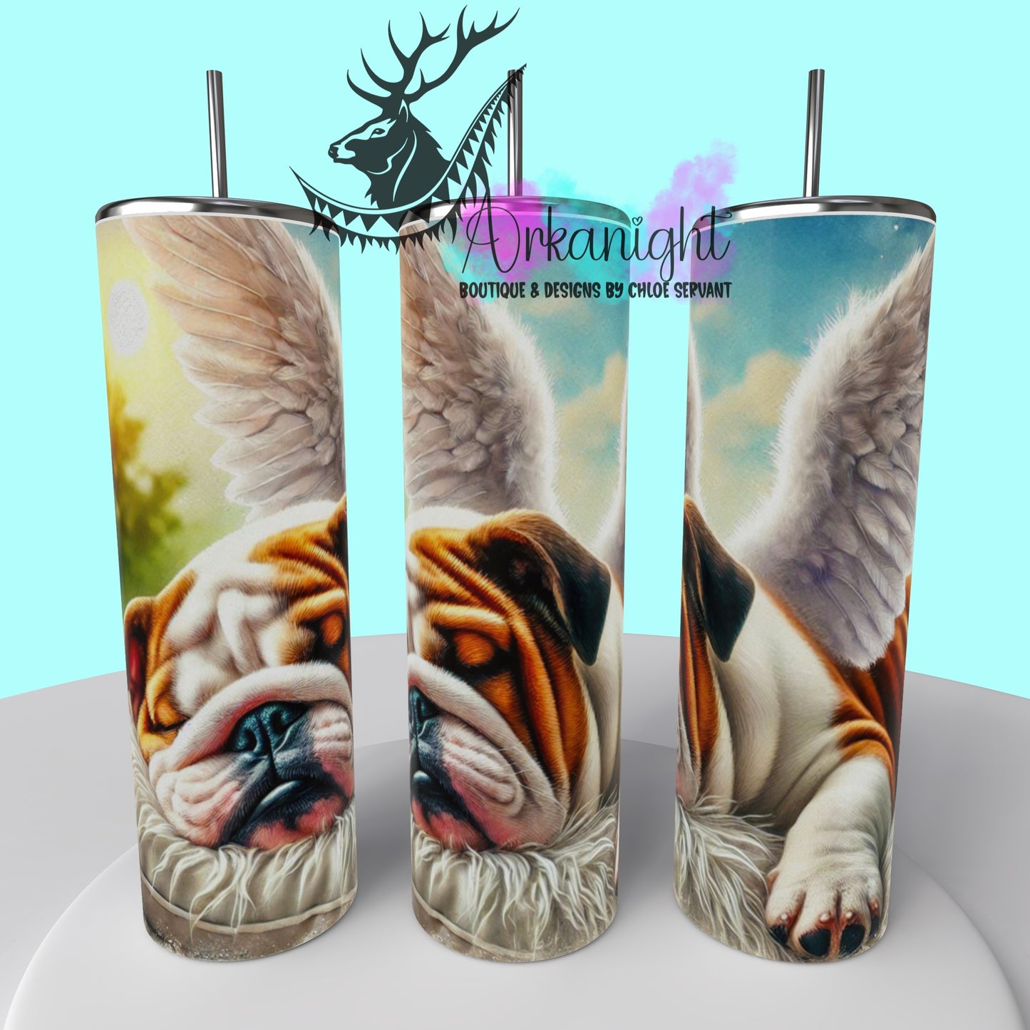 Gourde sur commande - Collection Mémoire Chien - English Bulldog