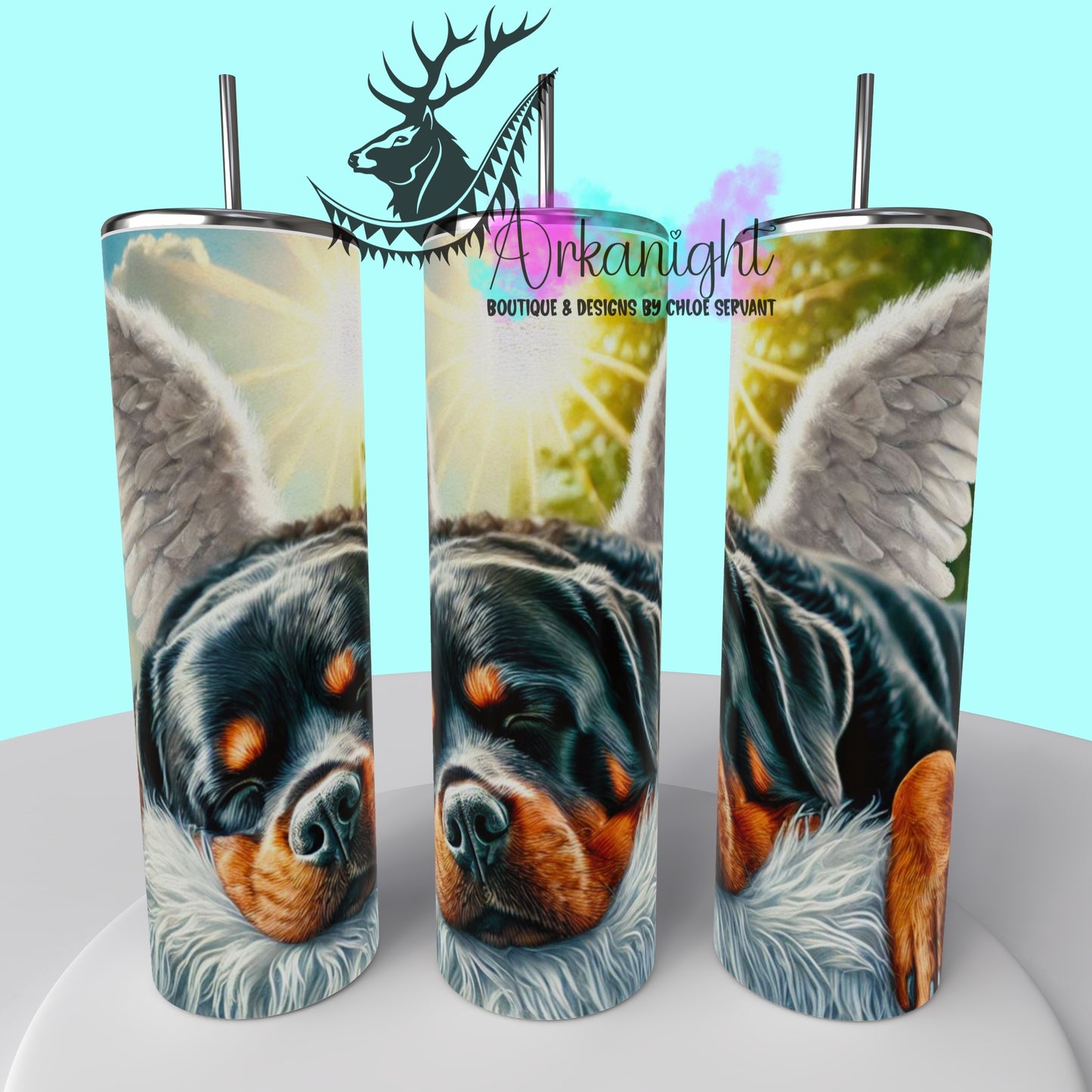 Gourde sur commande - Collection Mémoire Chien - Rottweiler