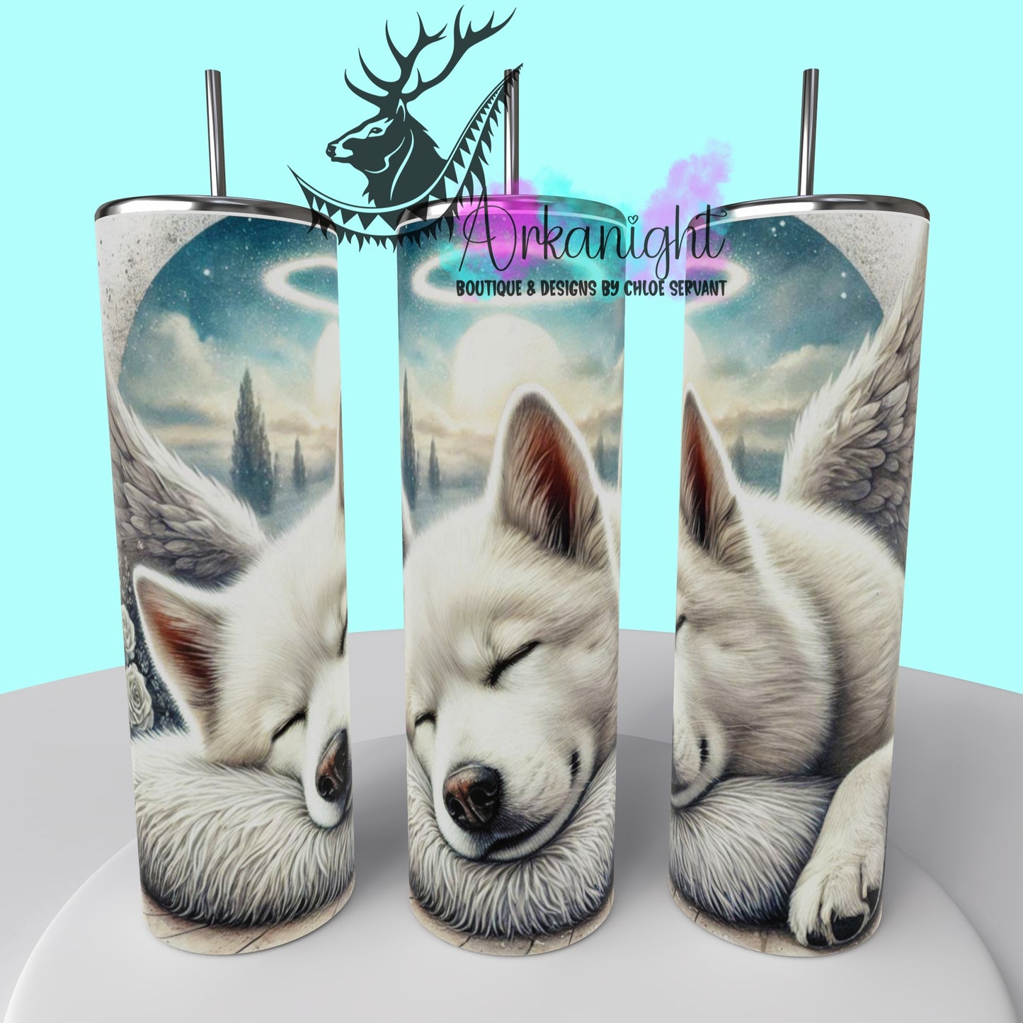 Gourde sur commande - Collection Mémoire Chien - Husky