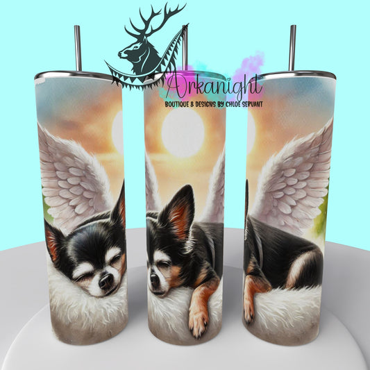 Gourde sur commande - Collection Mémoire Chien - Chihuahua - Black & Tan