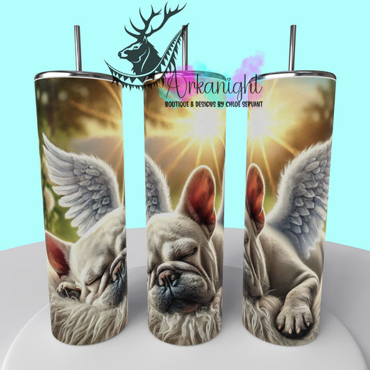 Gourde sur commande - Collection Mémoire Chien - French Bulldog - Cream