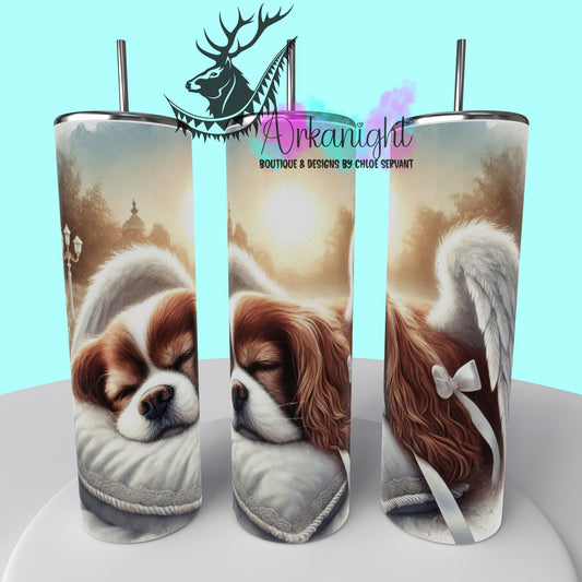 Gourde sur commande - Collection Mémoire Chien - Cavalier King Charles - 01