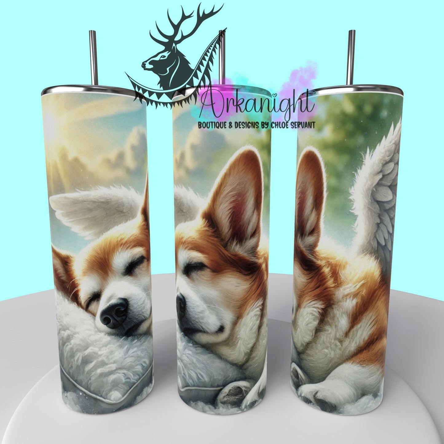 Gourde sur commande - Collection Mémoire Chien - Corgi