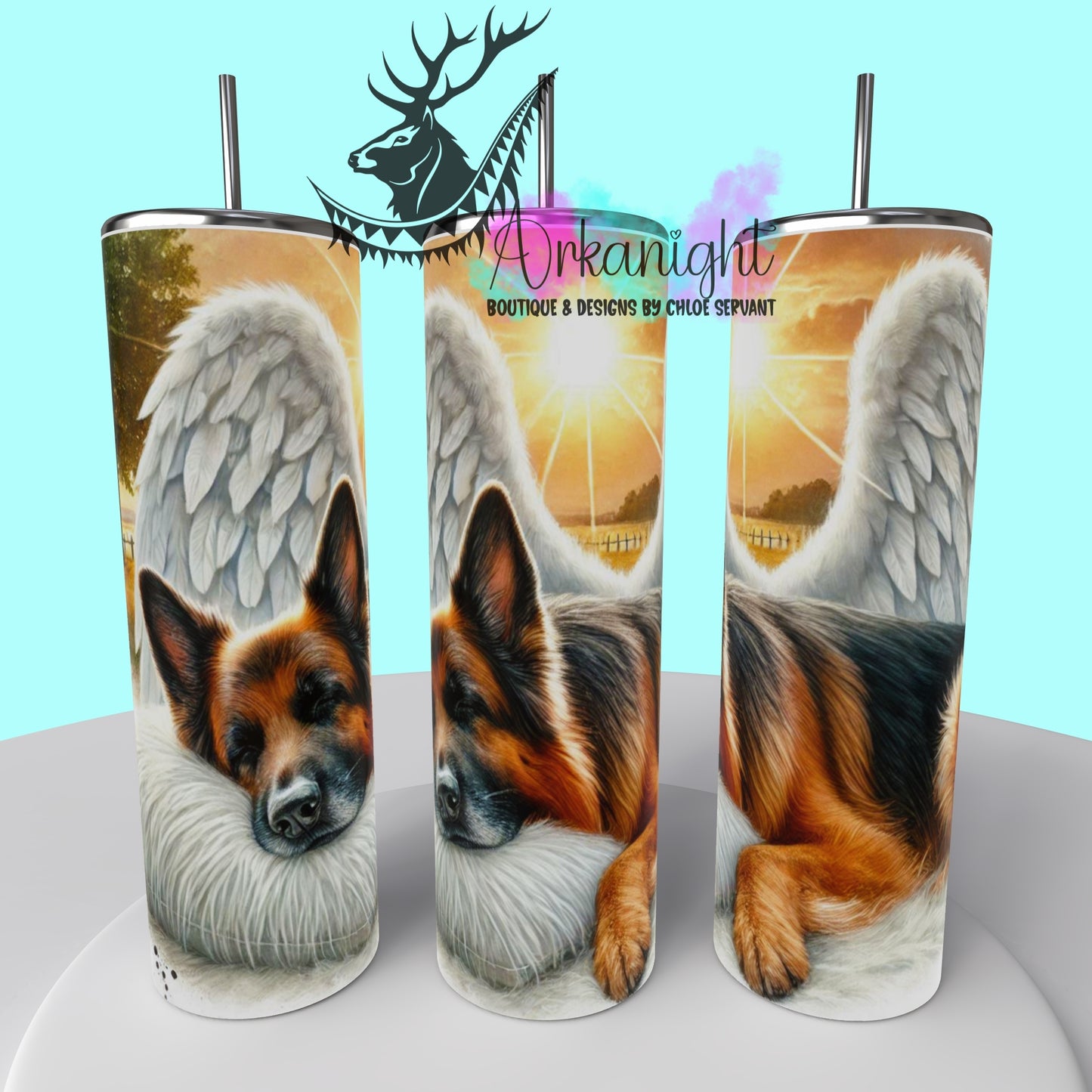 Gourde sur commande - Collection Mémoire Chien - German Shepherd - 02