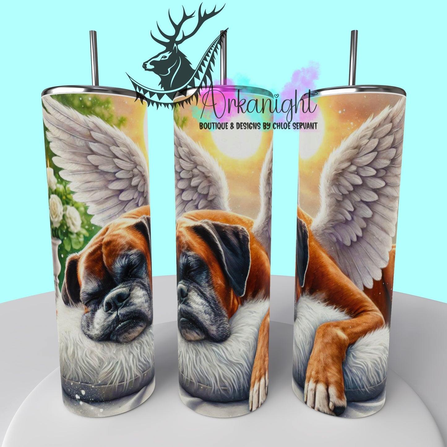 Gourde sur commande - Collection Mémoire Chien - Boxer - Fauve
