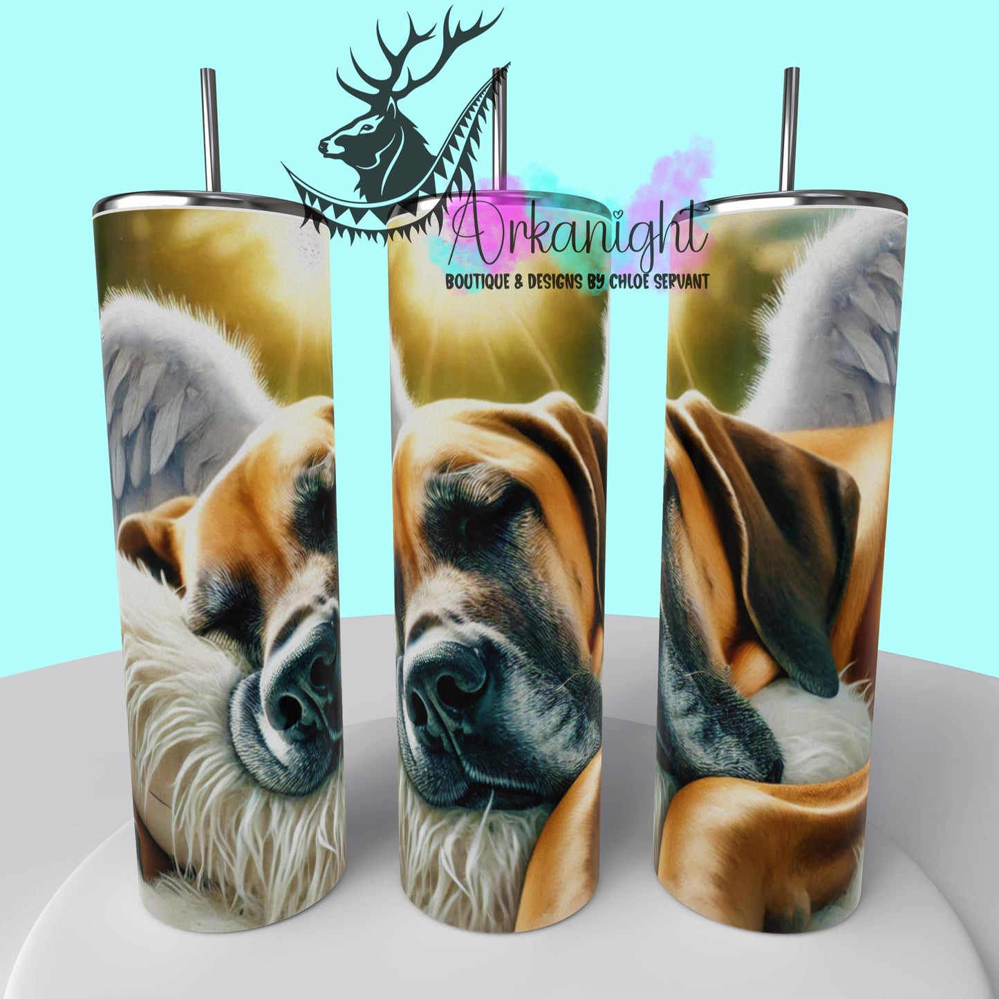 Gourde sur commande - Collection Mémoire Chien - Great Dane Fauve