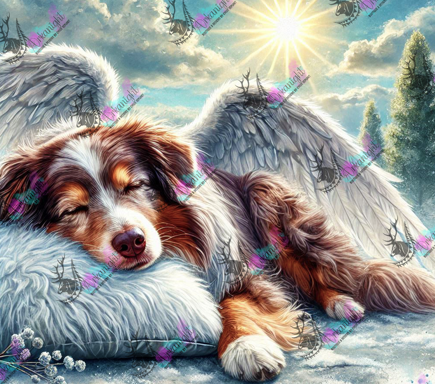 Numérique - Collection Mémoire Chien - Australian Shepherd - rouge Merle