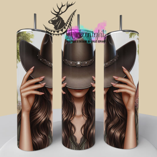 Gourde sur commande - Collection Western 2025 - Cowgirl Brune - 01