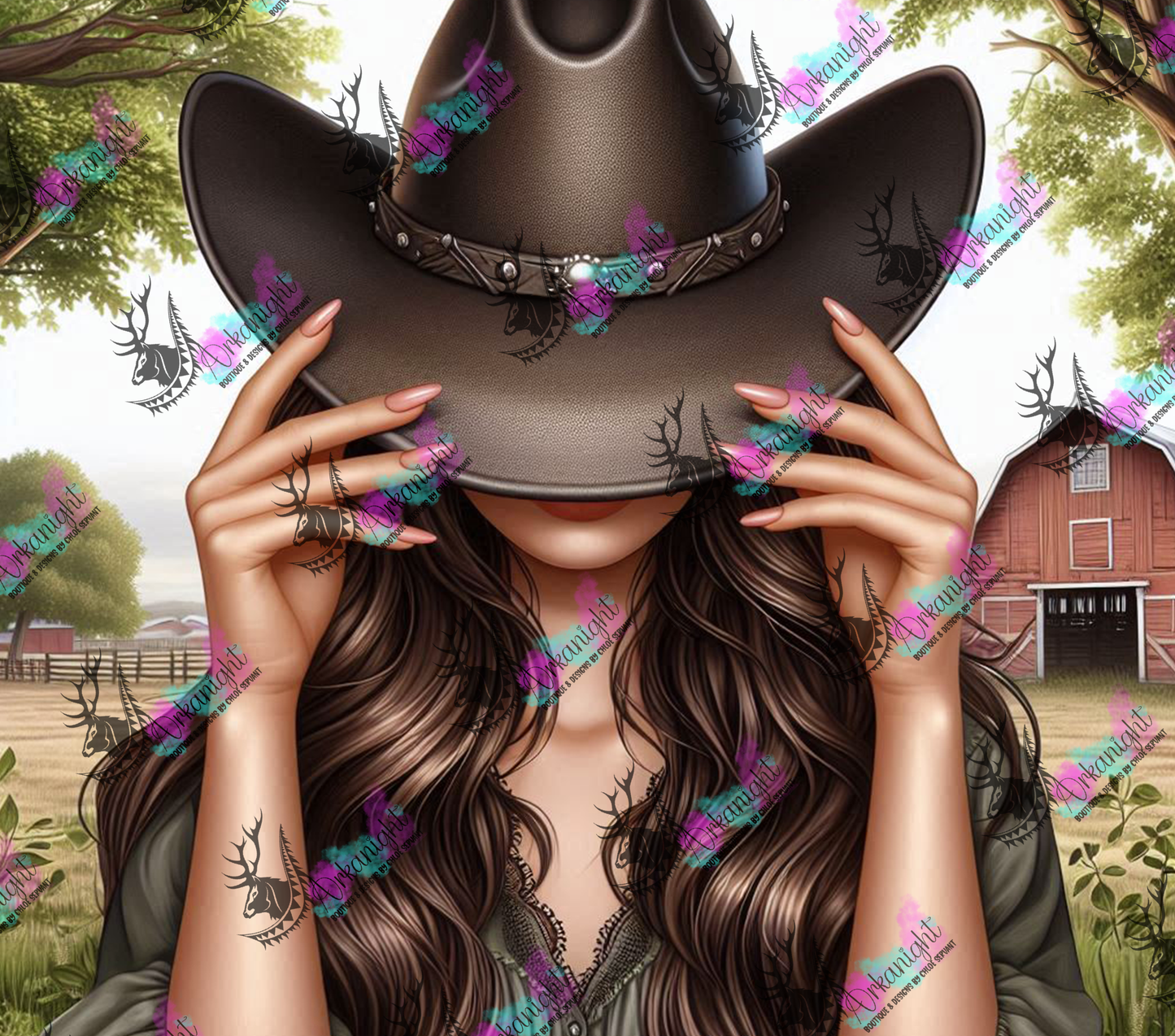 Numérique - Collection Western 2025 - Cowgirl Brune - 01